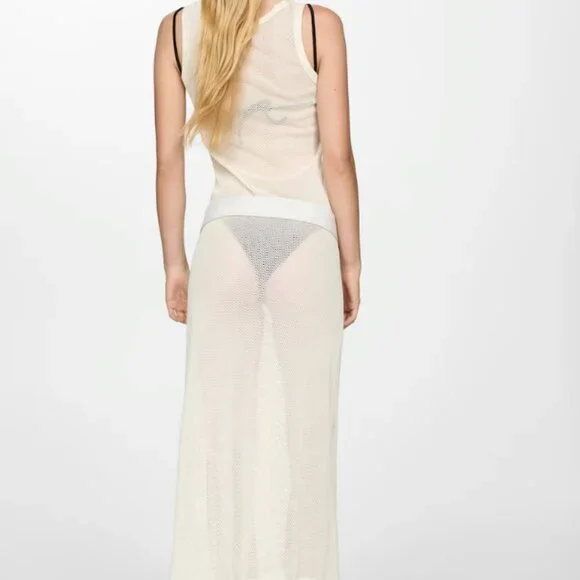 Mango Knitted Dress With Lace Pattern - Picture 2 of 6